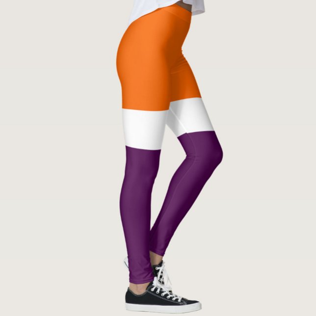 Leggings Orange blanc violet couleur pâle Conception des bl (Créateur téléchargé)