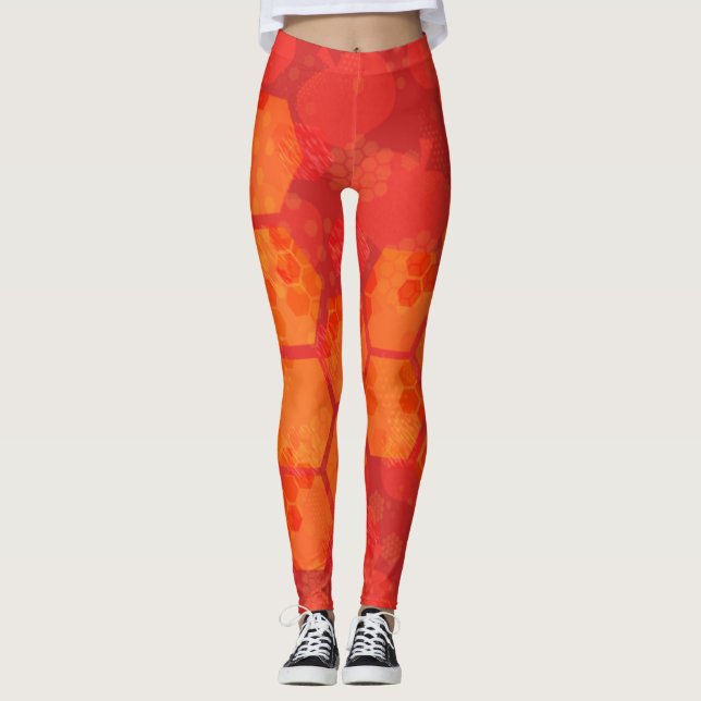 Leggings Orange Design Honeypeb (Devant)
