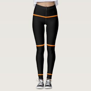 Leggings orange et noir