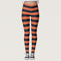 Leggings Orange Et Noir