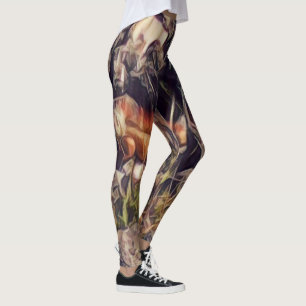 Leggings Orange Guana Art