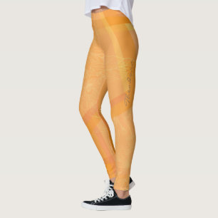 Leggings Orange or Abstrait Floral
