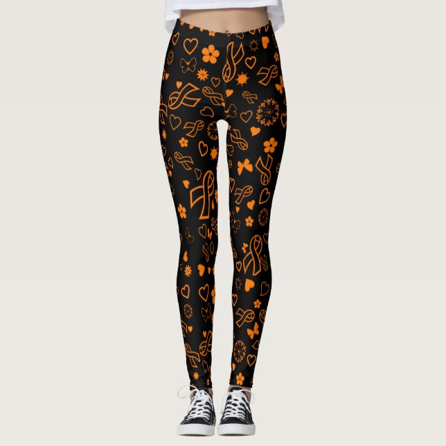 Leggings Orange ruban multi-impression...RSD/CRPS (Devant)
