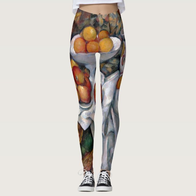 Leggings Oranges à vie morte - Paul Cezanne Peinture Art (Devant)