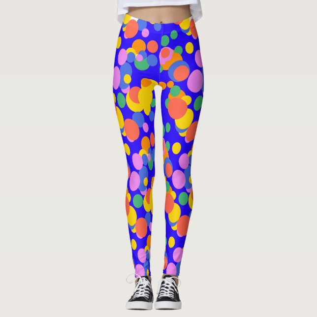 Leggings Orbite joueuse : Cercles Abstraits (Devant)