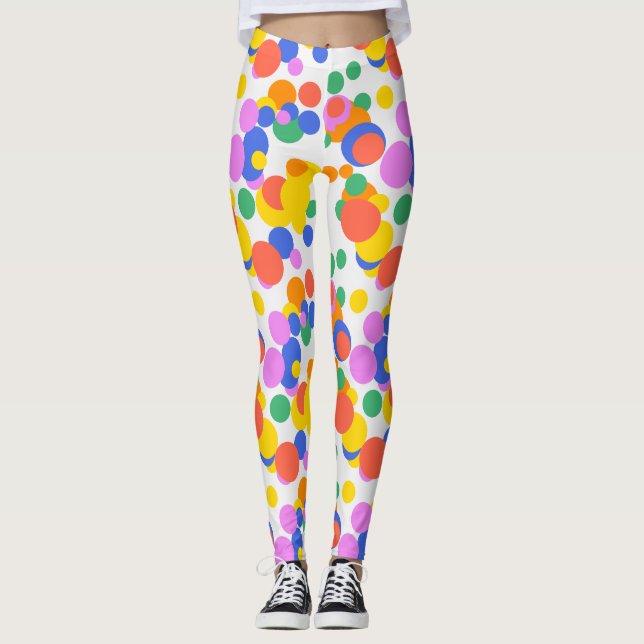 Leggings Orbite joueuse : Cercles Abstraits (Devant)