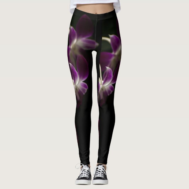 Leggings Orchidée violette (Devant)
