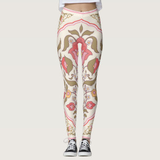 Leggings Ornate Oriental : Floral Design Stylish.