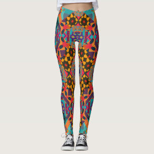 Leggings Orné Est : Décor Vert Luxe.