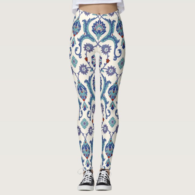 Leggings Ornement floral : Motif arabe traditionnel. (Devant)