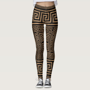 Leggings Ornement principal grec - méandre grec - or sur l