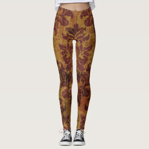 Leggings Ornement vintage, texture rococo baroque.