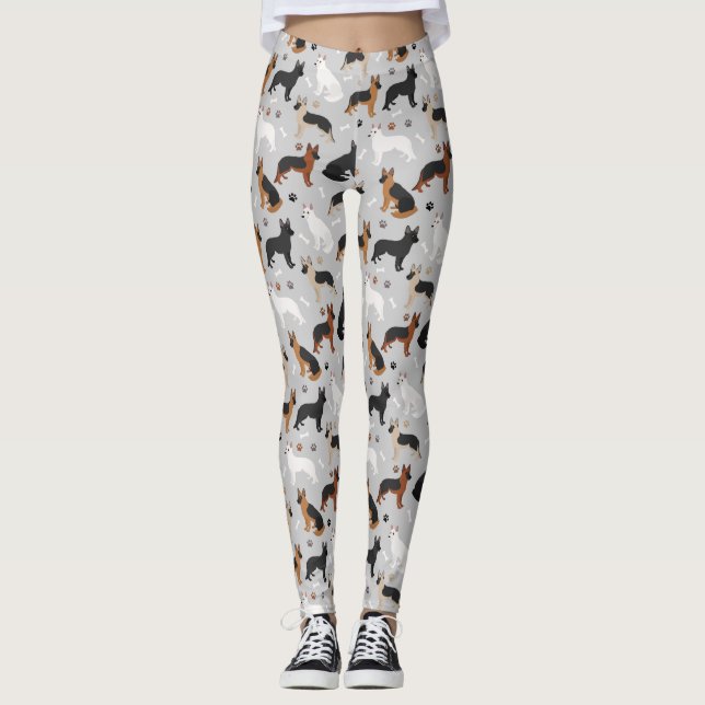 Leggings Os bergers allemands et pattes (Devant)
