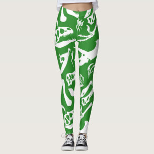 Leggings Os de dinosaure (vert)