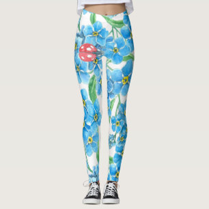 Leggings Oubliez-moi un motif floral sans couture