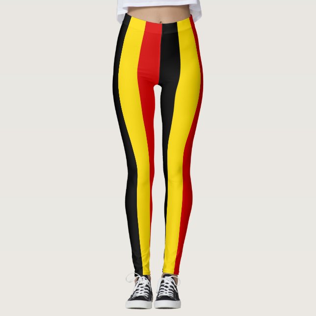Leggings Ouganda Couleurs du drapeau national Verticalement (Devant)