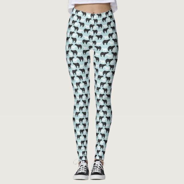 Leggings Ours de la forêt d'hiver blanc (Devant)