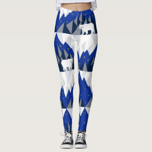 Leggings Ours polaire sur Iceberg Motif sans couture.