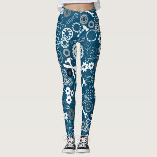 Leggings Outils Motif 01.b DBlue BG