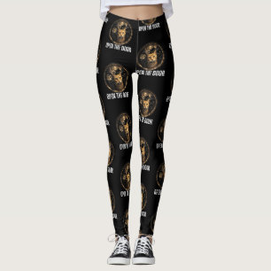 Leggings Ouvrez La Porte Mème De Chat Drôle Design D'humour