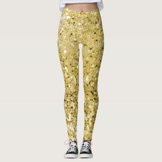 Leggings Paillettes or glamour doré