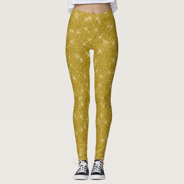Leggings Paillettes or glamour doré (Devant)
