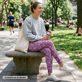 Leggings Paillettes Rose Violet Confetti Brillantes