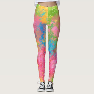 Leggings Painted Vibrant Colors