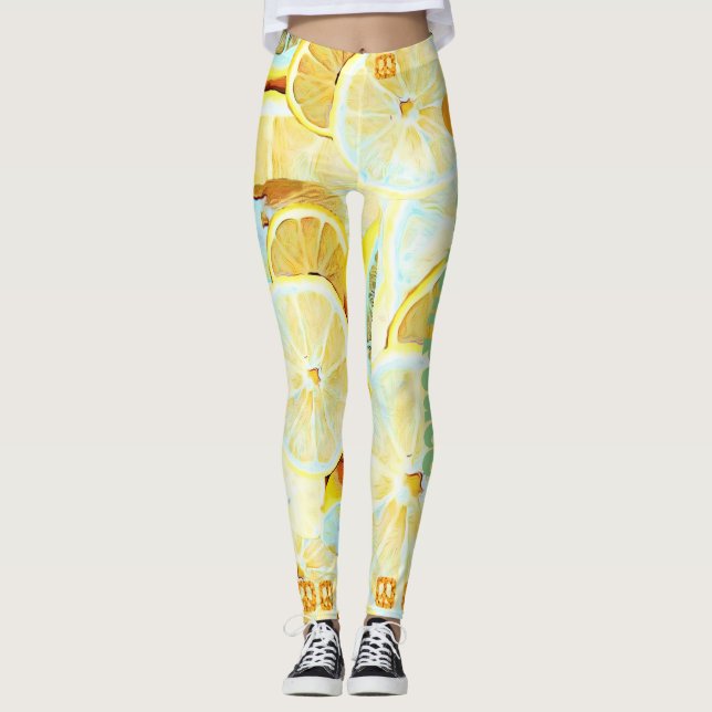 Leggings Paix citron  (Devant)