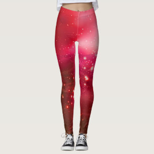 Leggings Paix cosmique (rouge de cerise)