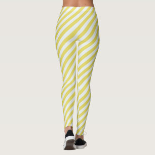 Leggings Pale Gold et White Stripes par Shirley Taylor
