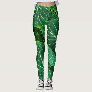 Leggings Palm Leaf, feuillage tropical, forêt tropicale