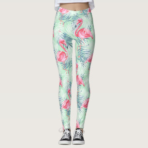 Leggings Palmettes et flamants