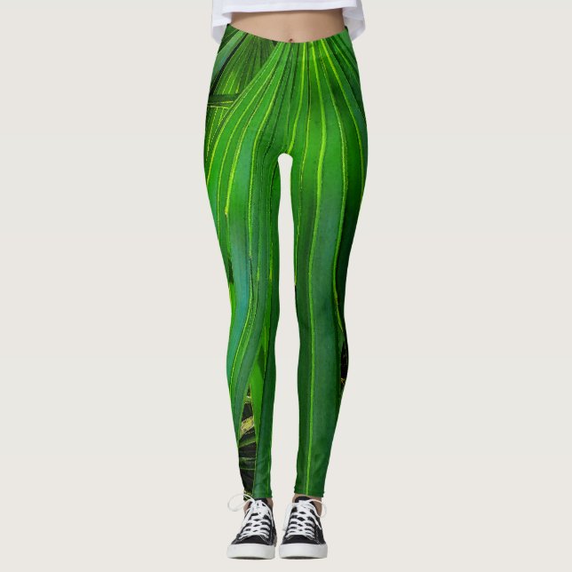 Leggings Palmetto de scie VERTE (Devant)