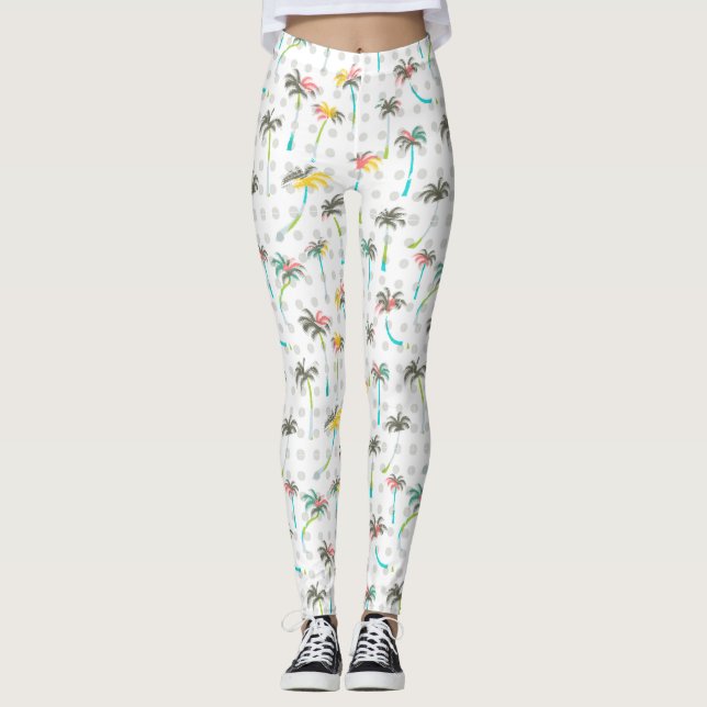 Leggings Palmiers 2 d'aquarelle (Devant)