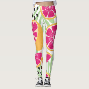 Leggings Pamplemousse & Feuilles : Vintage tropical