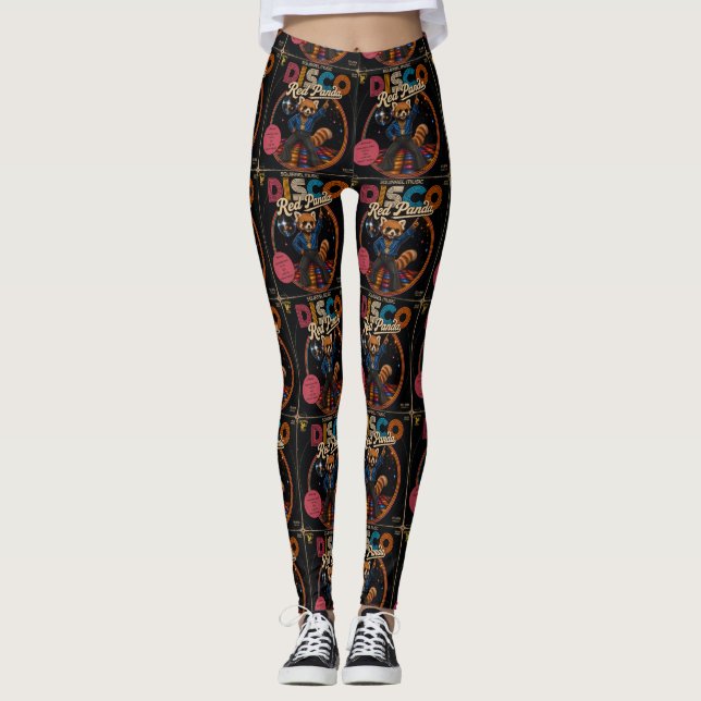 Leggings Panda Rouge Disco (Devant)