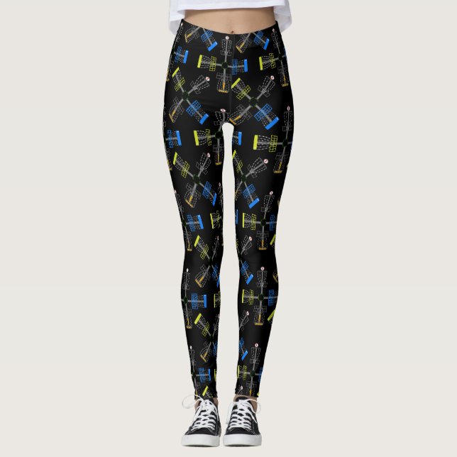 Leggings Paniers de golf sur disque (Devant)