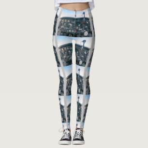 LEGGINGS PANNEAU DE CONTRÔLE D'HÉLICOPTÈRE