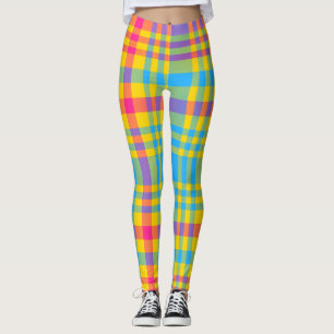 Leggings Pantalon à carreaux jours ensoleillés