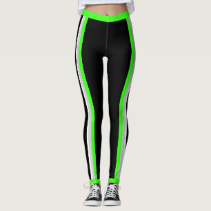 Leggings Pantalon courant vert au néon de guêtres
