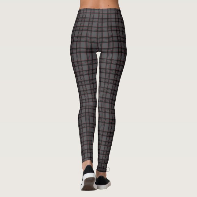 Leggings Pantalon de jambe en plastique gris classique pour (Dos)