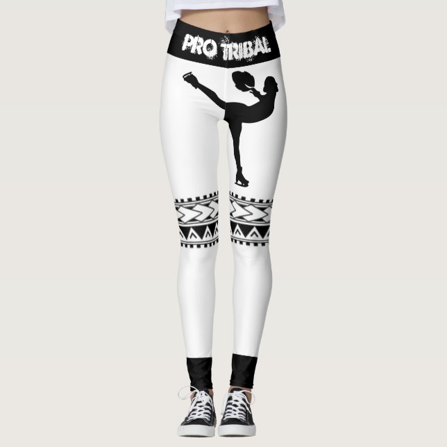 Leggings Pantalon de performance de patinage artistique (Devant)