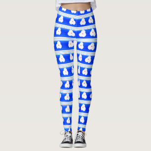 Leggings Pantalon de yoga à motif bleu