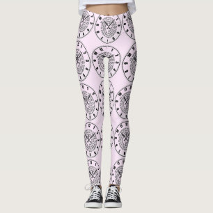 Leggings Pantalon de yoga drôle rose bébé fille horloge bio