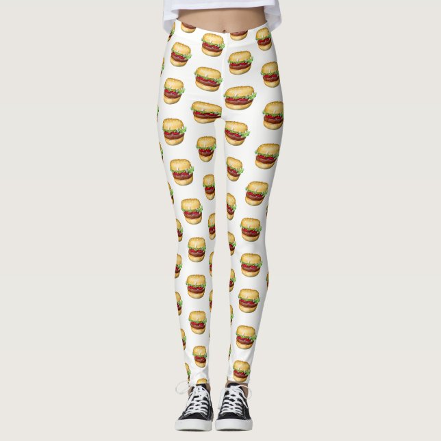 Leggings Pantalon d'hamburger (Devant)