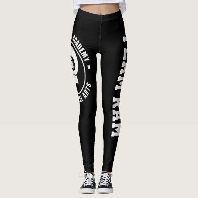 Leggings Pantalon/guêtres de yoga de RAM, noires (Devant)