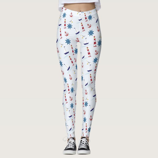 Leggings Pantalon marin de guêtres de voilier nautique de (Devant)