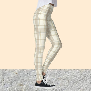 Leggings Pantalon Tan Tan et Beige Motif