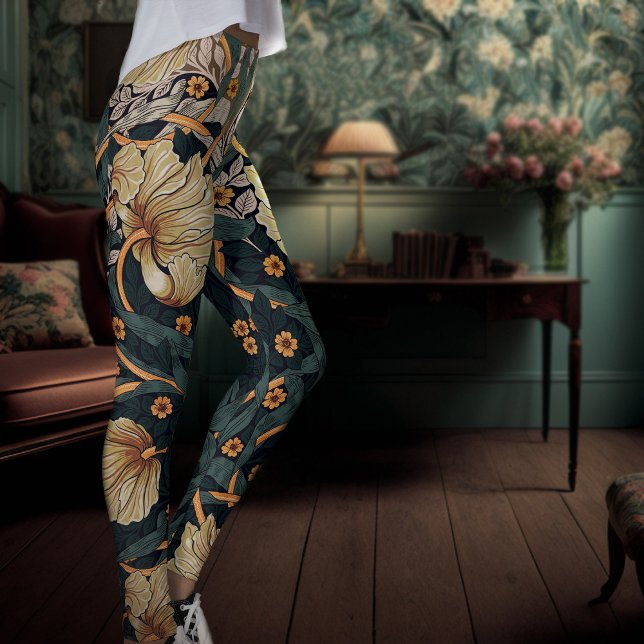 Leggings Pantalon Yoga à deux tons Turquoise Pimpernel Or M (Créateur téléchargé)
